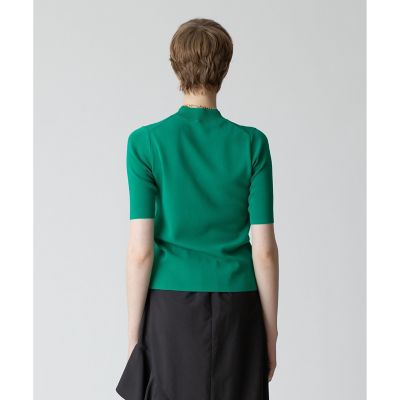 ◇ 総針モックネック5分袖プルオーバー | allureville (Women