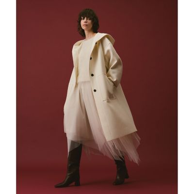 圧縮メルトンフーディコート | allureville (Women