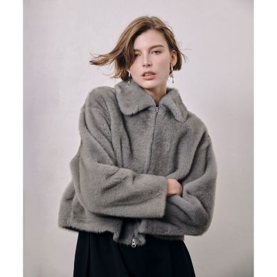 美品 noble別注 a point フェイクファーブルゾン Noble 【a point】 フェイクファーブルゾン