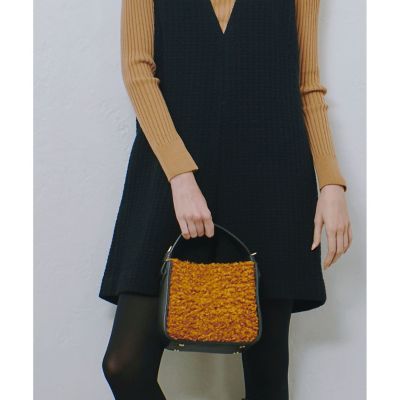 【SALE】allureville (Women)/アルアバイル フェイクファースクエアハンドルバッグ 84キャメル ハンドバッグ【三越伊勢丹/公式】