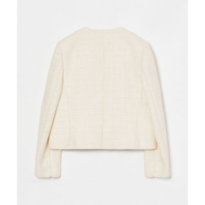 【995】美品　アナイ　ファンシーチェックツィードクルー　ジャケット　36 995】美品 アナイ ファンシーチェックツィードクルー ジャケット