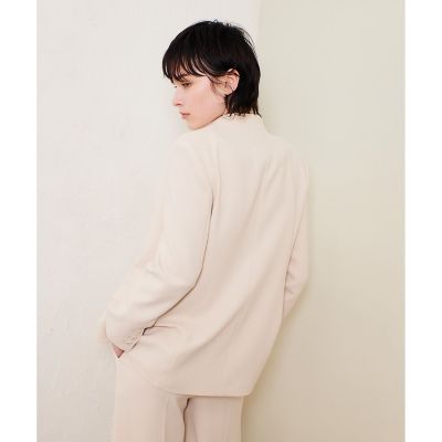 マットストレッチノーカラージャケット | allureville (Women