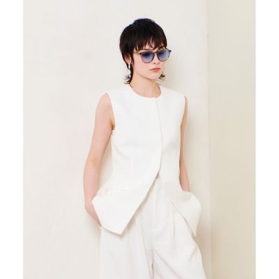 リネン混ジレ