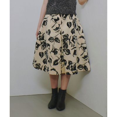 モノフロッキータックフレアスカート | allureville (Women