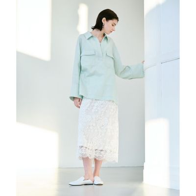 ＜allureville (Women)＞メッシュレーススカート