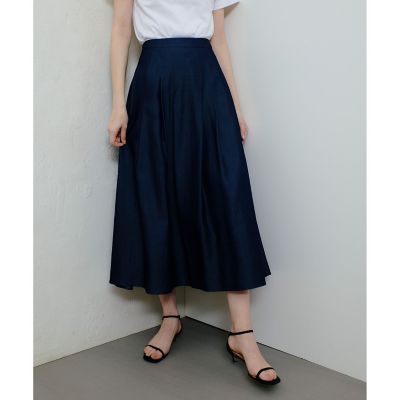 ＜allureville (Women)＞マットタフタアンイーブンタックスカート