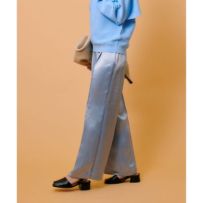 アセテートサテンタックパンツ