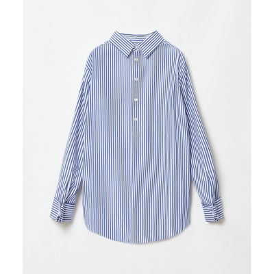 ストライプロールネックプルオーバー／シャツ