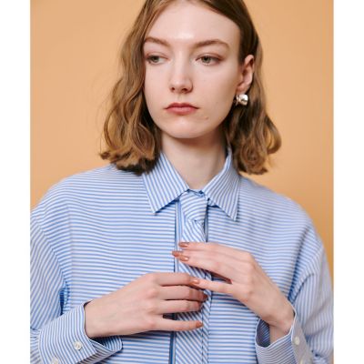 タイディティールストライプシャツ | allureville (Women