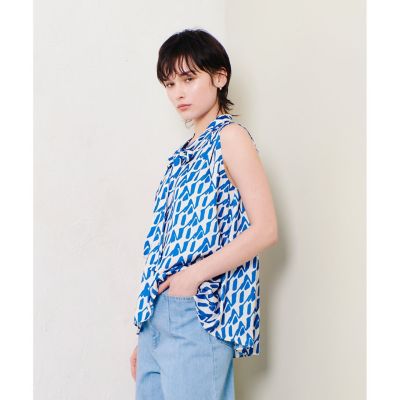 ＜allureville (Women)＞ＯＦＦＩＣＩＮＡプリントブラウス