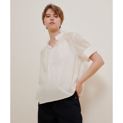 リップルスタンドカラーブラウス | allureville (Women