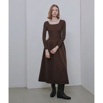 ウエストマークコクーンニットワンピース