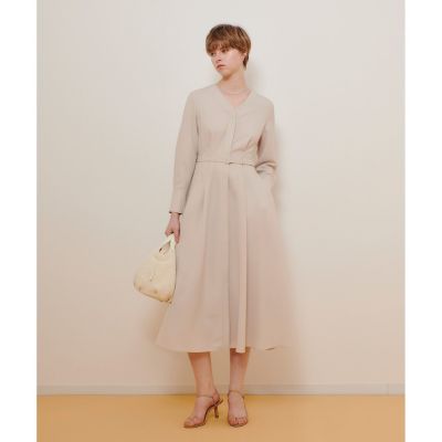 ＜allureville (Women)＞Ｖネックタックワンピース