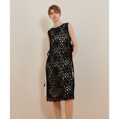 allureville (Women)/アルアバイル マクラメ刺繍ワンピース