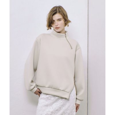 ボンディングアシンメトリーZIP プルオーバー | allureville