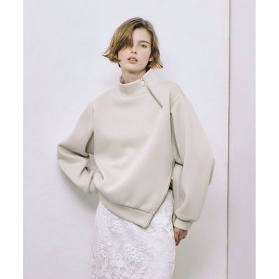 ボンディングアシンメトリーZIP プルオーバー | allureville