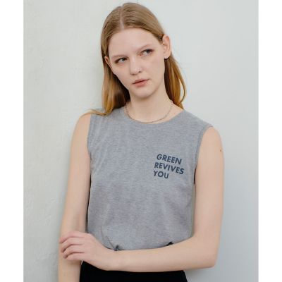 サイドロゴノースリーブＴシャツ