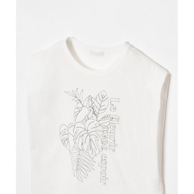 ボタニカル刺繍Ｔシャツ