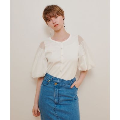 フライスコンビボリュームスリーブプルオーバー | allureville (Women 