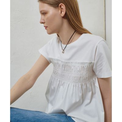 シャーリングビスチェコンビＴシャツ