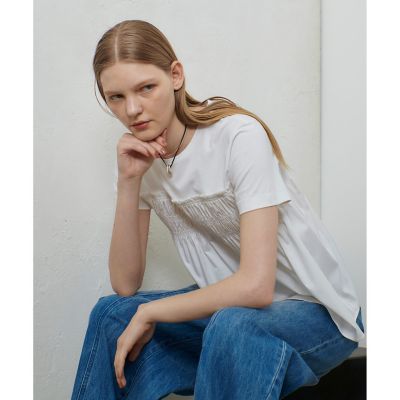シャーリングビスチェコンビＴシャツ