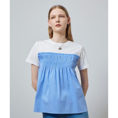 シャーリングビスチェコンビＴシャツ