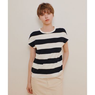 ＜allureville (Women)＞ワイドボーダープルオーバー