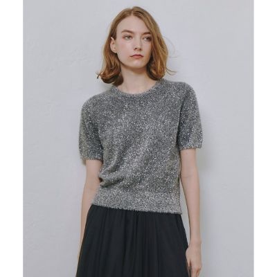 allureville / アルアバイル ショートシャギーラメプルオーバー ショートシャギーラメプルオーバー|allureville OFFICIAL SITE