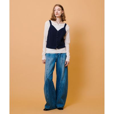 片畦キャミソールショートジレ | allureville (Women