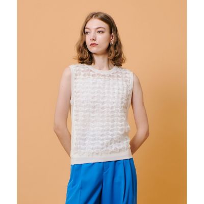 アルアバイル★シアーカットジャガードプルオーバー★ホワイト★新品★アローズ シアーカットジャガード プルオーバー | allureville (Women