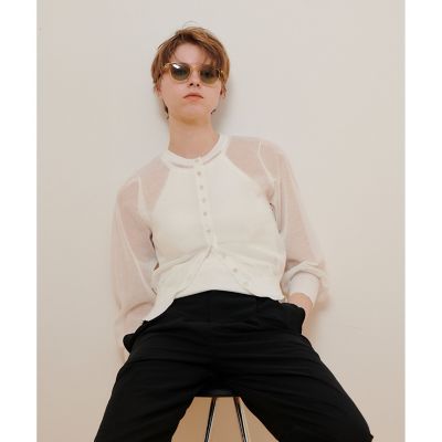 【allureville】アルアバイル シアーラミー混カーディガン シアーラミー混カーディガン|allureville OFFICIAL SITE