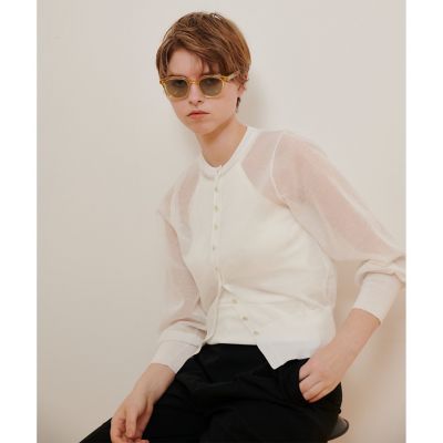 シアーラミー混カーディガン | allureville (Women)/アルアバイル