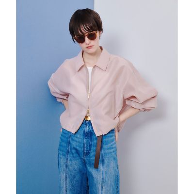 オーガンジーステンカラーブルゾン | allureville (Women