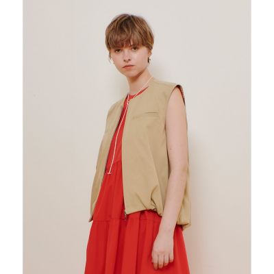 チノギャザリングヘムジレブルゾン