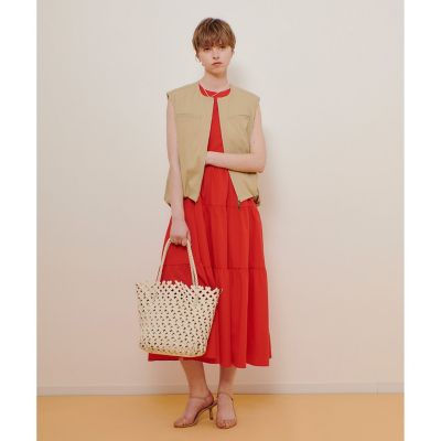 チノギャザリングヘムジレブルゾン