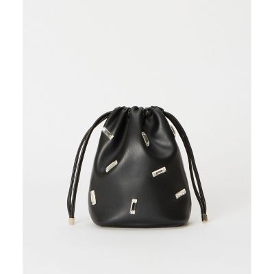 フェイクレザービジューポシェット ショルダーバッグ | allureville 