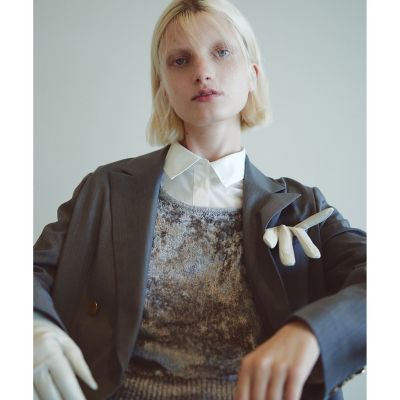 allureville (Women)/アルアバイル トリアセサイロピークドラペルジャケット 92グレー コート・ジャケット【三越伊勢丹/公式】