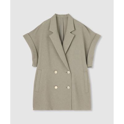 allureville (Women)/アルアバイル スラブメッシュフレンチスリーブジャケット 76カーキ コート・ジャケット【三越伊勢丹/公式】