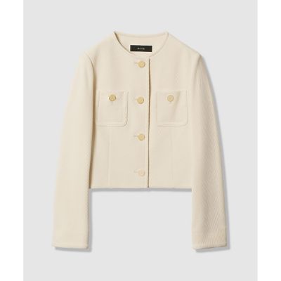 ダンボールジャージノーカラージャケット | allureville (Women