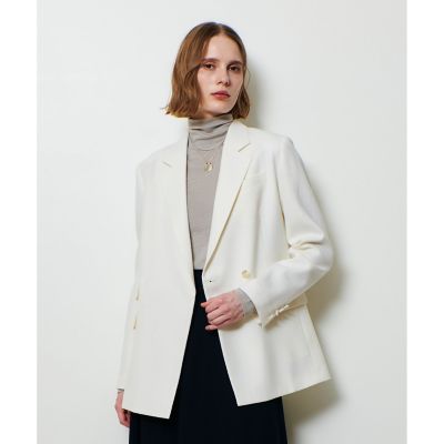 allureville (Women)/アルアバイル ウールサキソニーフラップポケットジャケット 04アイボリー コート・ジャケット【三越伊勢丹/公式】