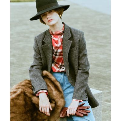 ＜allureville (Women)＞ツィードフラップポケットジャケット