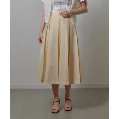 ＜allureville (Women)＞シアオーガンプリーツスカート
