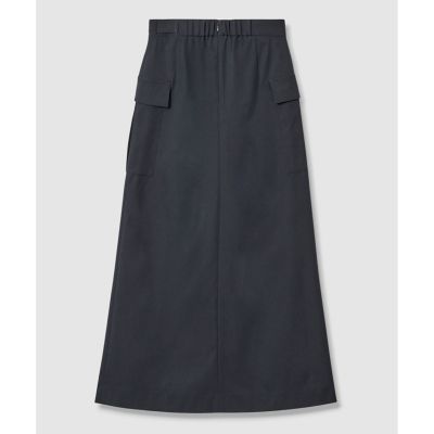 【新品未使用】madameh closet リネン混　サファリスカート　38 リネン混マキシ丈スカート[品番：AMTW0001954]｜JUNOAH