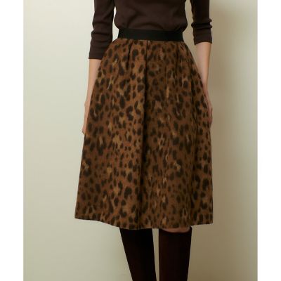 ＜allureville (Women)＞ＭＩＬＩＯＲレオパードスカート