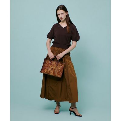 アルアバイル♡ナイロンタフタシャーリングスカート新品 ナイロンタフタシャーリングスカート | allureville (Women