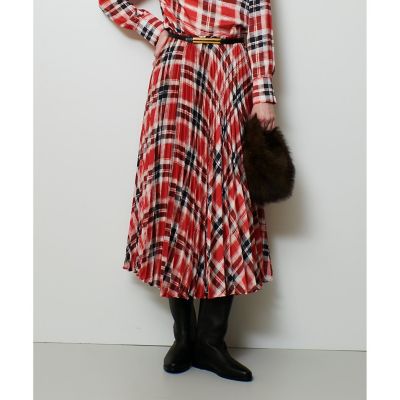 ＜allureville (Women)＞ＬＩＳＡチェックプリントプリーツスカート