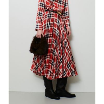 LISAチェックプリントプリーツスカート | allureville (Women