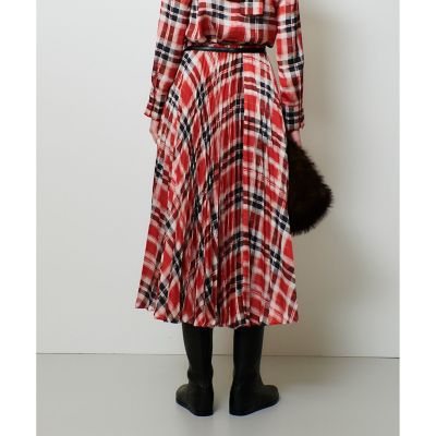 LISAチェックプリントプリーツスカート | allureville (Women