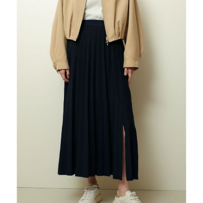 allureville黒プリーツ ロングスカート　タグ付 ソウバリシアーコンビプリーツスカート | allureville (Women