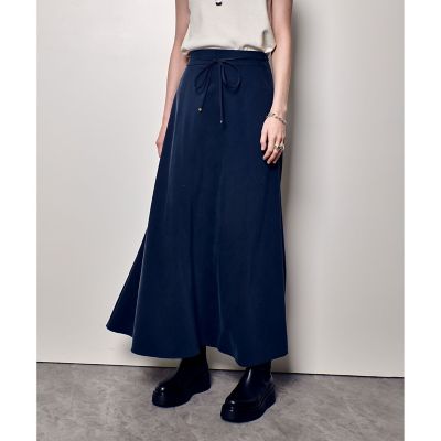 新品 フィブリル スウェード ナロースカート モカ キャメル 紺 サテンバイヤスナロースカート|allureville OFFICIAL SITE
